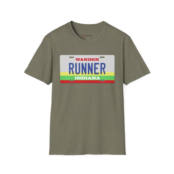 Wander Indiana Classic License Plate T-Shirt for Runners - Image 9