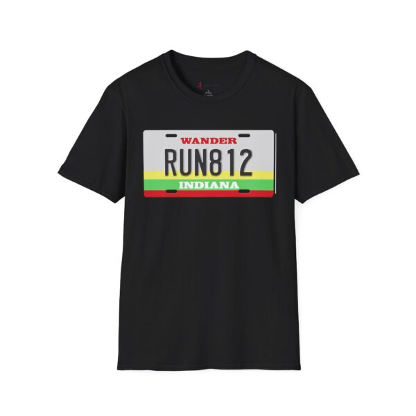 RUN812 Wander Indiana Classic License Plate T-Shirt