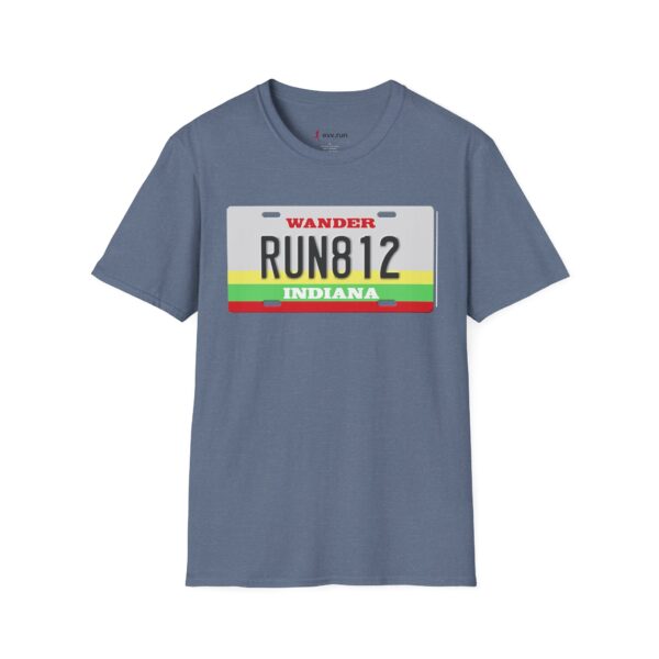 RUN812 Wander Indiana Classic License Plate T-Shirt - Image 13