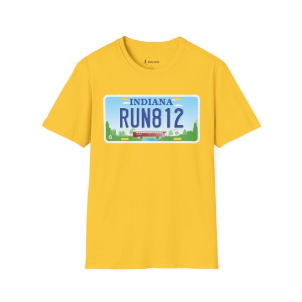 RUN812 Indiana License Plate T-shirt - Image 5