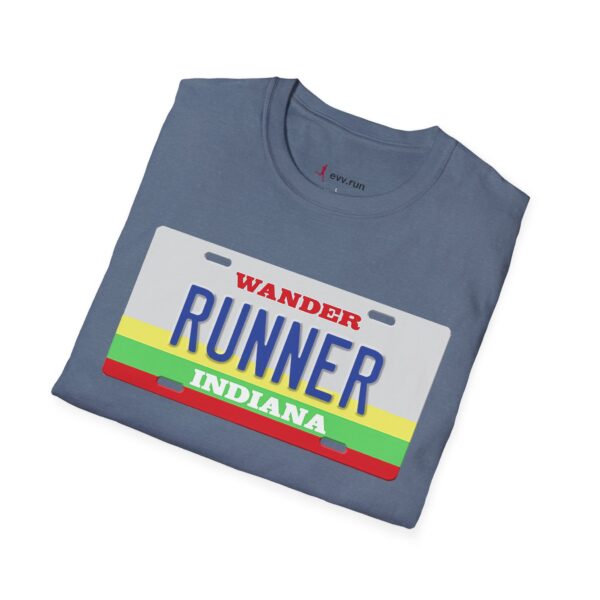 Wander Indiana Classic License Plate T-Shirt for Runners - Image 16