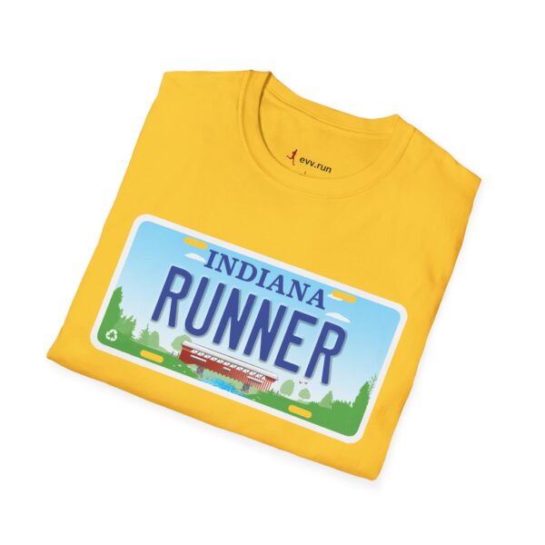 Indiana Runner License Plate T-shirt - Image 8