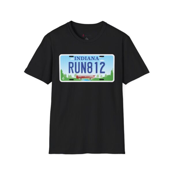 RUN812 Indiana License Plate T-shirt