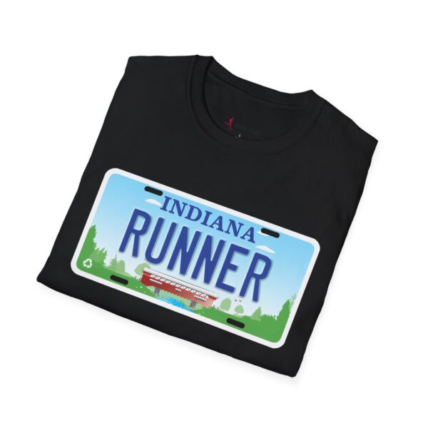 Indiana Runner License Plate T-shirt - Image 4