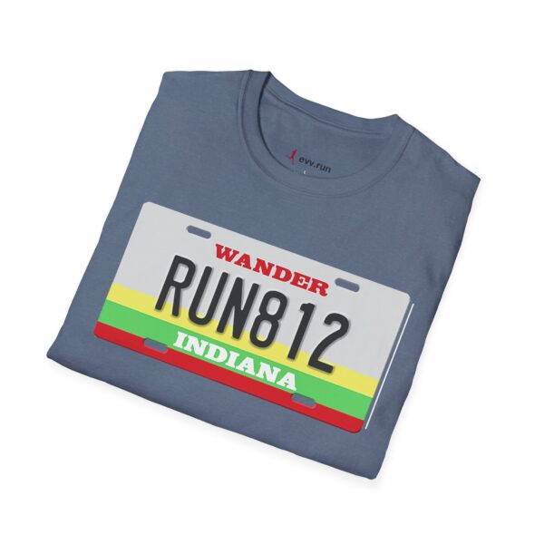 RUN812 Wander Indiana Classic License Plate T-Shirt - Image 16